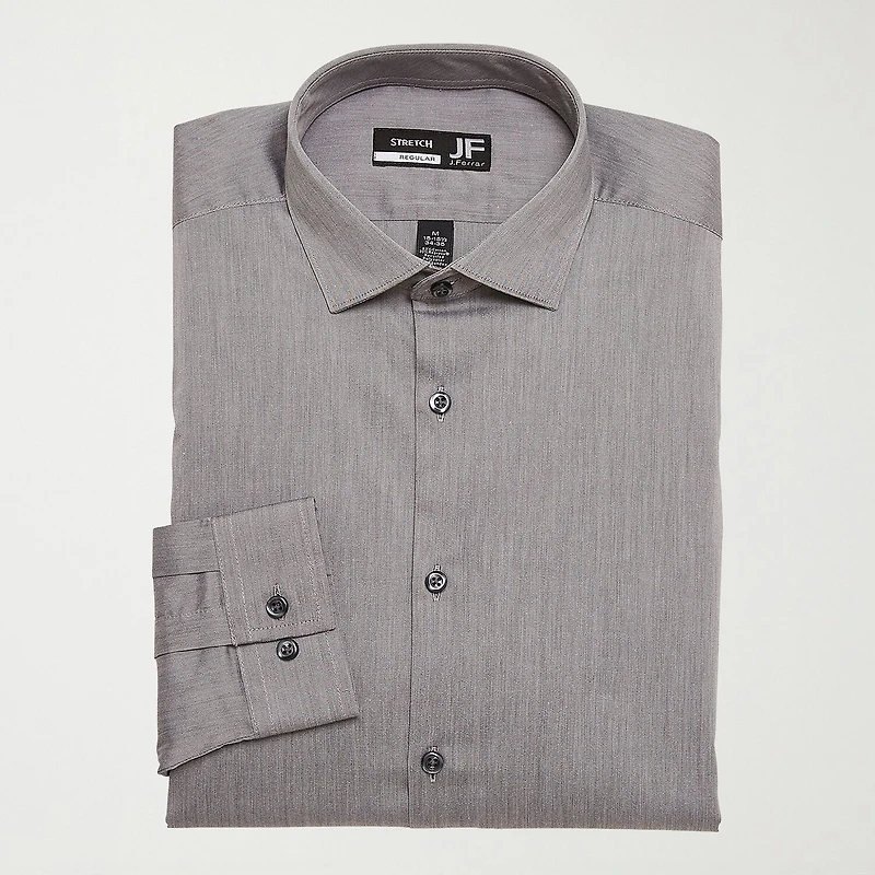 J. Ferrar Ultra Comfort Mens Slim Fit Easy Care Stretch Fabric Long Sleeve Dress Shirt