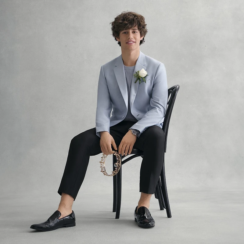 J. Ferrar Ultra Comfort Crop Ankle Mens Slim Fit Tuxedo Pant
