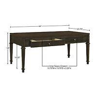 Martha Stewart Kenna Storage 2-Drawer Coffee Table