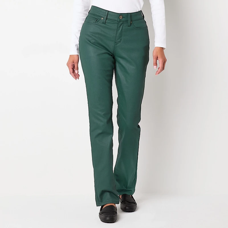 St. John's Bay Womens Tall Mid Rise Straight Leg Jean