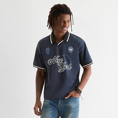 Arizona Mens V Neck Short Sleeve Jersey Polo