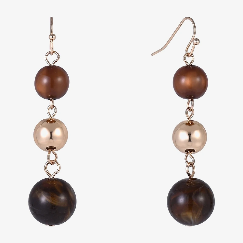 Mixit Womens Round Drop Earrings