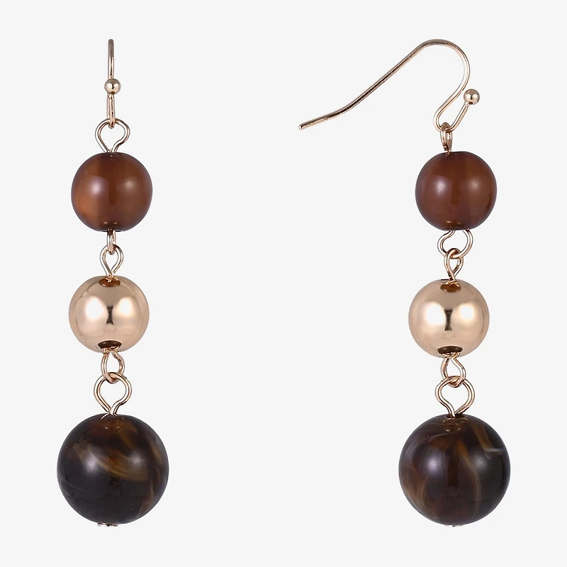 Mixit Womens Round Drop Earrings