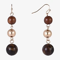 Mixit Womens Round Drop Earrings