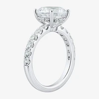 (H-I / Si2) Womens 3 3/4 CT. T.W. Lab Grown White Diamond 14K Gold Round Side Stone Engagement Ring