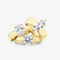 Bridal Addiction (H-I / Si1-Si2) Womens 2 CT. T.W. Lab Grown White Diamond 14K Gold Round Solitaire Engagement Ring