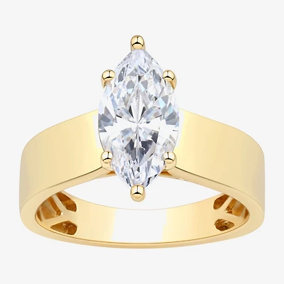 Bridal Addiction Womens 2 CT. T.W. Lab Grown White Diamond 14K Gold Marquise Solitaire Engagement Ring
