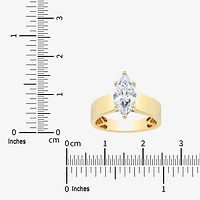 Bridal Addiction Womens 2 CT. T.W. Lab Grown White Diamond 14K Gold Marquise Solitaire Engagement Ring