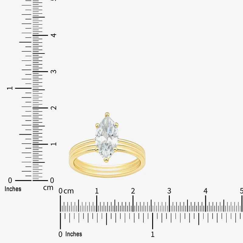 (H-I / Si1-Si2) Womens 1 5/8 CT. T.W. Lab Grown White Diamond 14K Gold Marquise Solitaire Engagement Ring