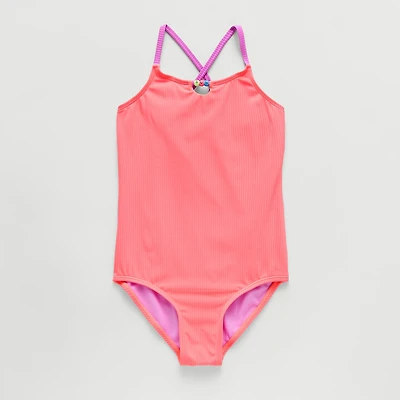 Thereabouts Little & Big Kid Girls Sleeveless One Piece Swimsuit