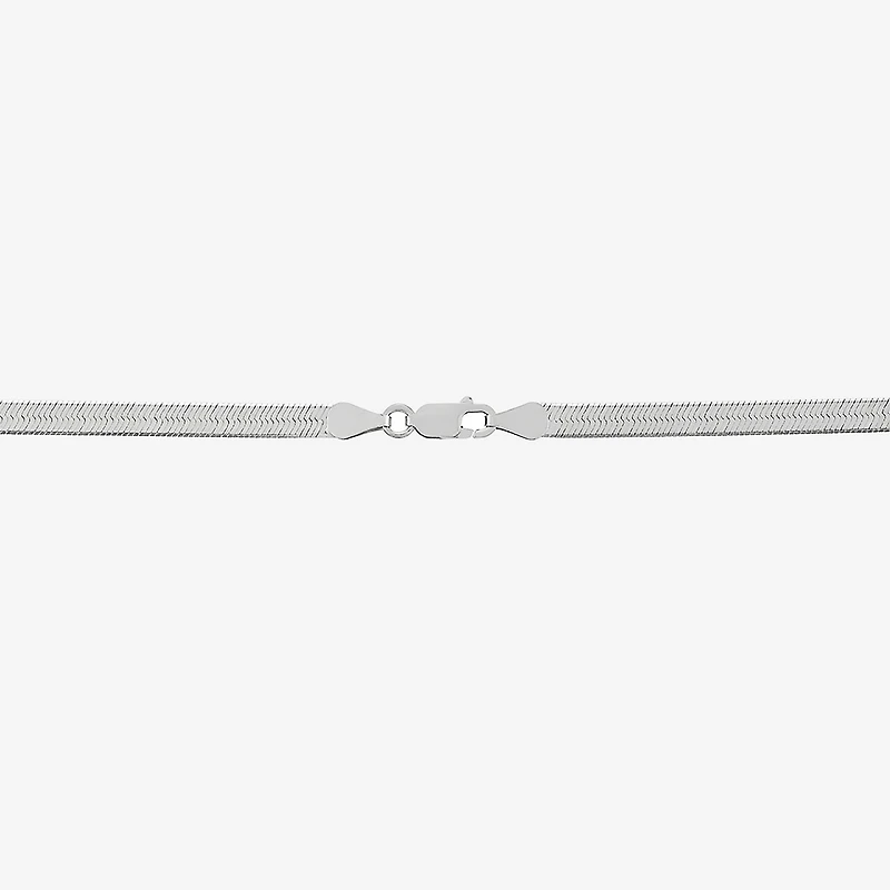 Made in Italy Womens Sterling Silver 18 Inch Herringbone Chain Necklace