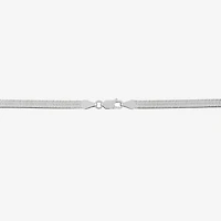 Made in Italy Womens Sterling Silver 18 Inch Herringbone Chain Necklace