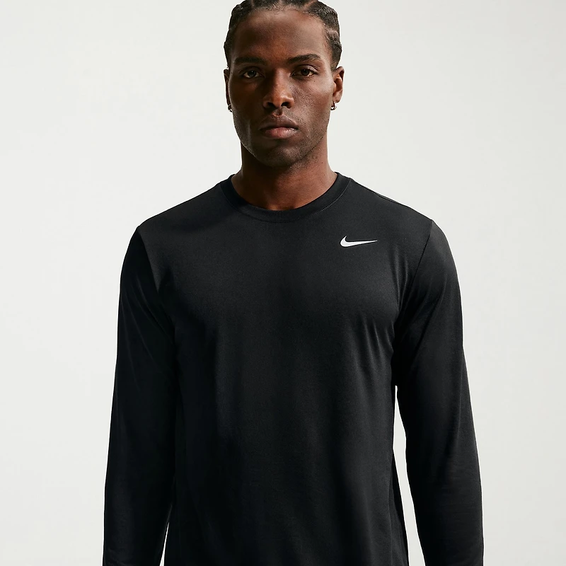 Nike Mens Crew Neck Long Sleeve Quick Dry Active Big and Tall T-Shirt