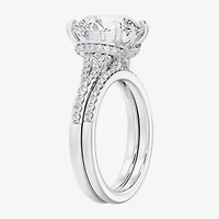 Signature By Modern Bride (F / Vs2) Womens 5 1/2 CT. T.W. Lab Grown White Diamond 10K Gold Round Side Stone Bridal Set