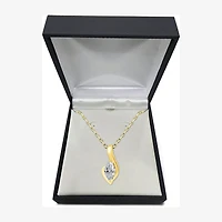( F/SI1 ) 3/8 CT. T.W. Lab-Grown Diamond 14K Gold Over Silver 18 Inch Marquise Pendant Necklace