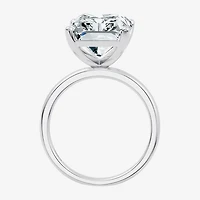 (F/Vs2) Womens 10 Ct. Lab Grown White Diamond 14K Gold Rectangular Solitaire Engagement Ring