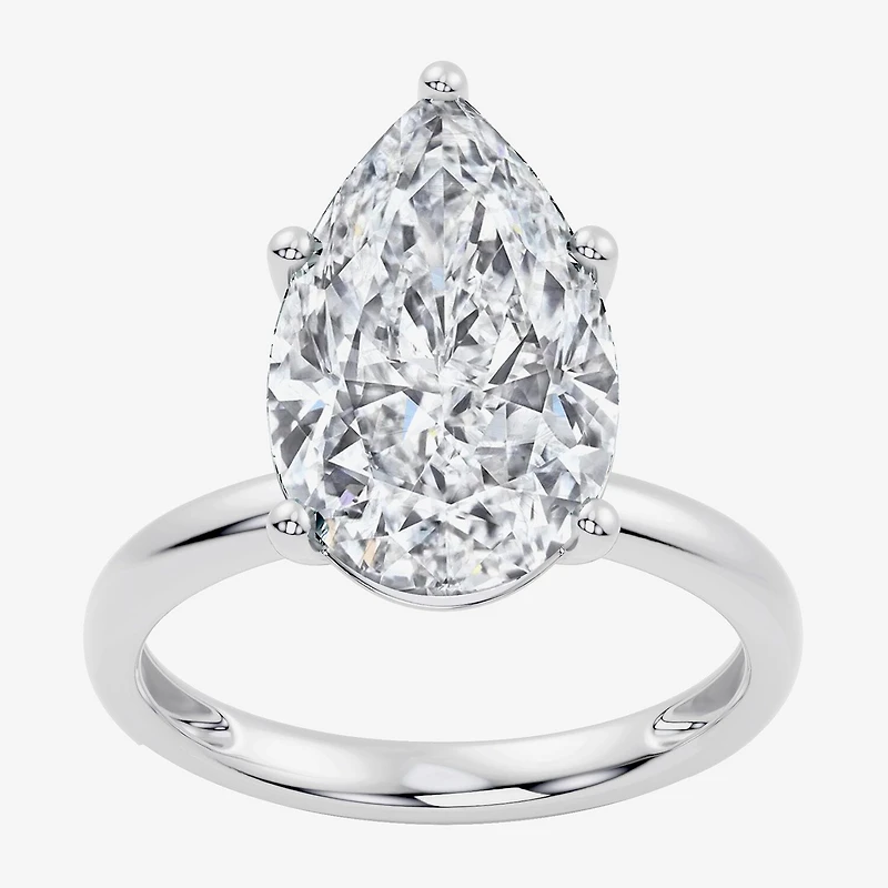 (F / Vs2) Womens 6 Ct. Lab Grown White Diamond 14K Gold Pear Engagement Ring