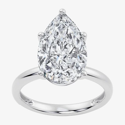 (F / Vs2) Womens 6 Ct. Lab Grown White Diamond 14K Gold Pear Engagement Ring