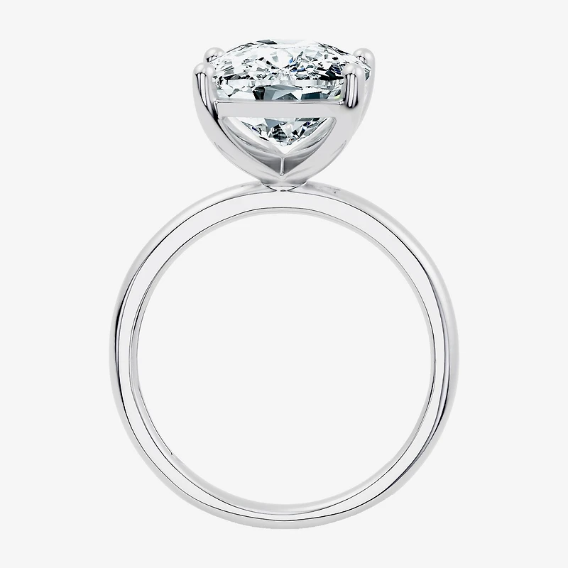F / Vs2) Womens 5 CT. T.W. Lab Grown White Diamond 14K Gold Cushion Engagement Ring