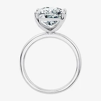F / Vs2) Womens 5 CT. T.W. Lab Grown White Diamond 14K Gold Cushion Engagement Ring