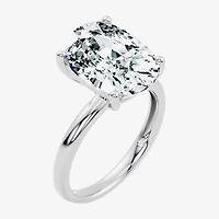 F / Vs2) Womens 5 CT. T.W. Lab Grown White Diamond 14K Gold Cushion Engagement Ring