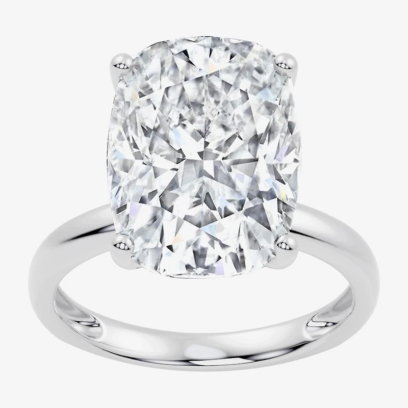 F / Vs2) Womens Ct. Lab Grown White Diamond 14K Gold Cushion Engagement Ring