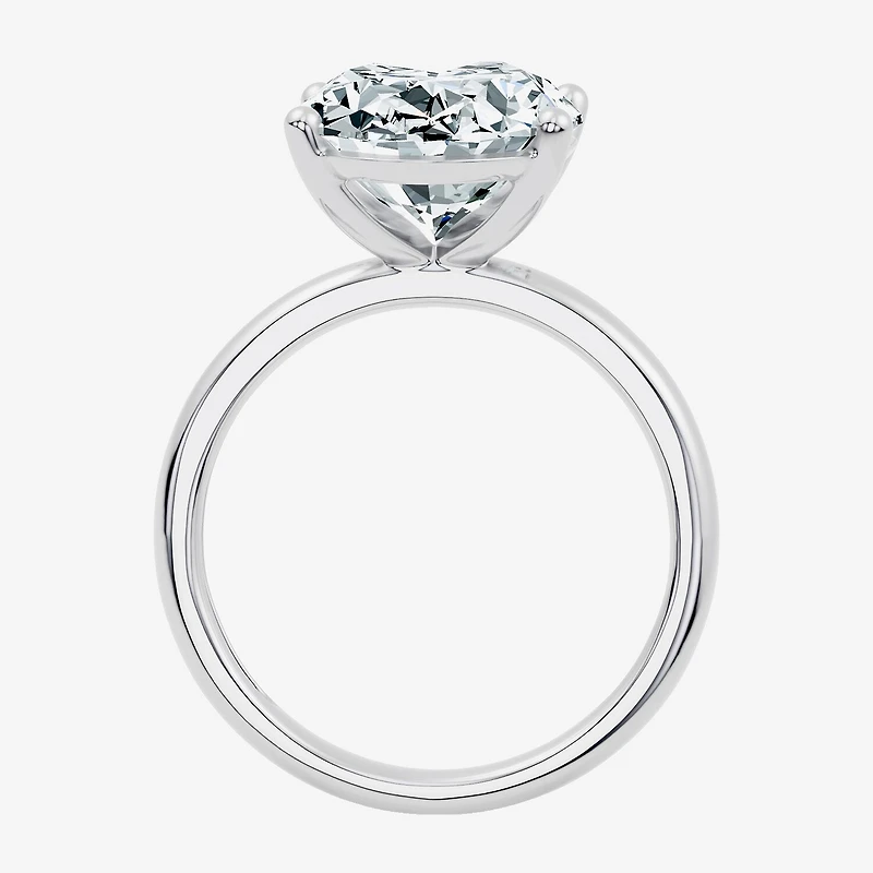 (F/Vs2) Womens 10 Ct. Lab Grown White Diamond 14K Gold Oval Solitaire Engagement Ring