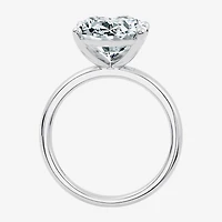 (F/Vs2) Womens 10 Ct. Lab Grown White Diamond 14K Gold Oval Solitaire Engagement Ring