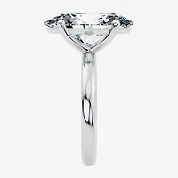 (F/Vs2) Womens 10 Ct. Lab Grown White Diamond 14K Gold Oval Solitaire Engagement Ring