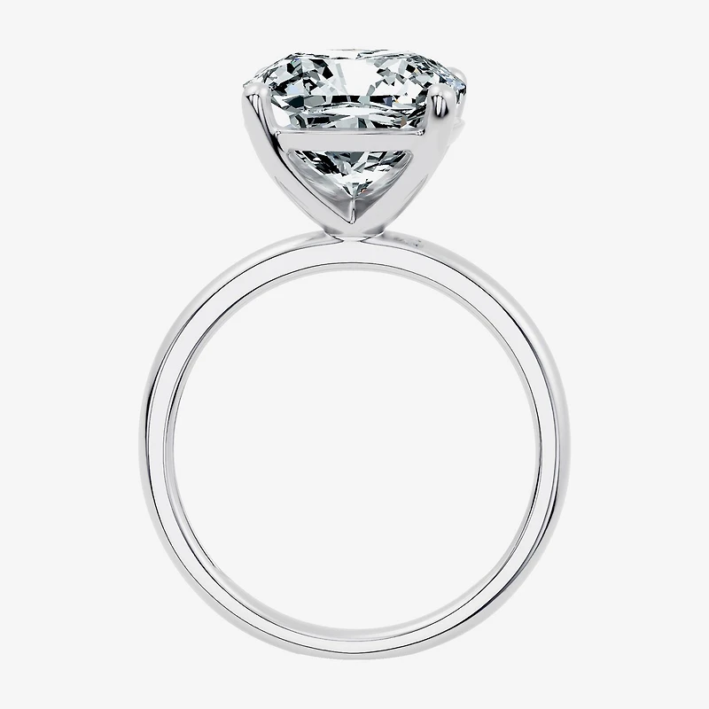 (F / Vs2) Womens 5 CT. T.W. Lab Grown White Diamond 14K Gold Cushion Engagement Ring