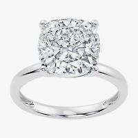 (F / Vs2) Womens 5 CT. T.W. Lab Grown White Diamond 14K Gold Cushion Engagement Ring