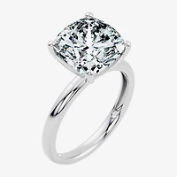 (F / Vs2) Womens 5 CT. T.W. Lab Grown White Diamond 14K Gold Cushion Engagement Ring