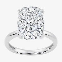(F / Vs2) Womens 6 Ct. Lab Grown White Diamond 14K Gold Cushion Solitaire Engagement Ring