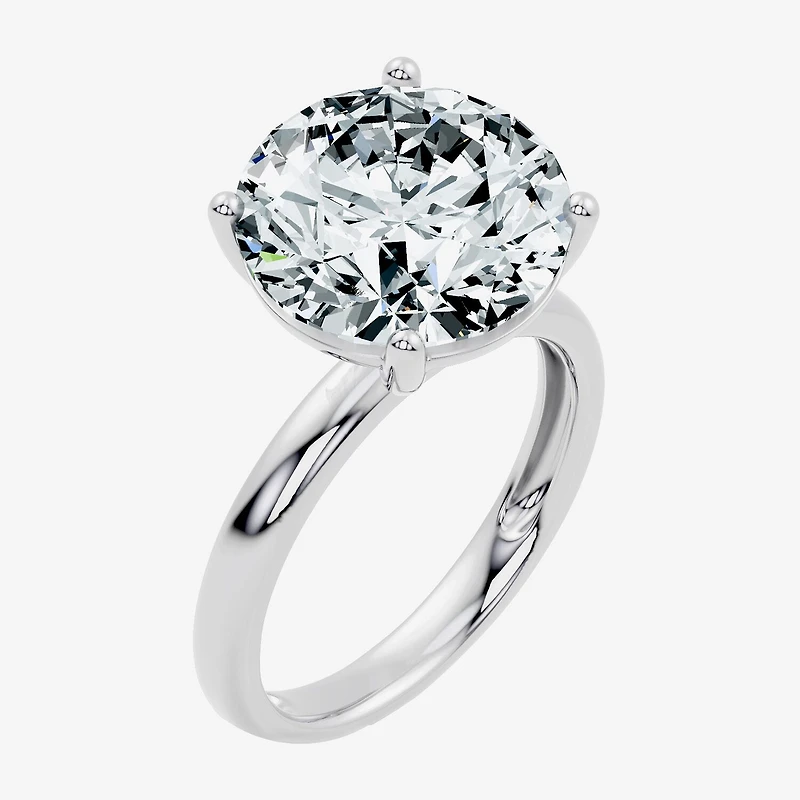 (F / Vs2) Womens 8 Ct. Lab Grown White Diamond 14K Gold Round Solitaire Engagement Ring