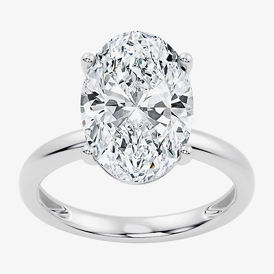 (F / Vs2) Womens 7 Ct. Lab Grown White Diamond 14K Gold Oval Engagement Ring