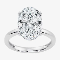 (F / Vs2) Womens 7 Ct. Lab Grown White Diamond 14K Gold Oval Engagement Ring
