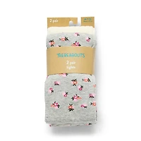 Thereabouts Little & Big Kid Girls 2-pc. Floral Tights