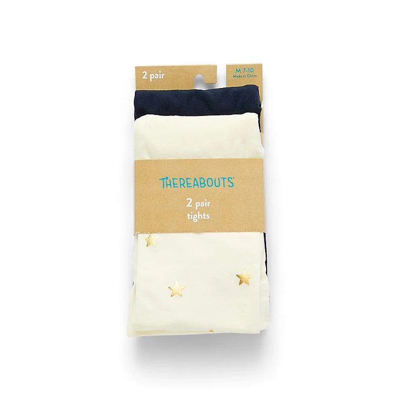 Thereabouts Little & Big Kid Girls 2-pc. Star Tights