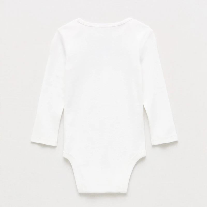 Okie Dokie Baby Unisex Crew Neck Long Sleeve Rib Bodysuit