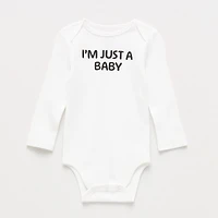 Okie Dokie Baby Unisex Crew Neck Long Sleeve Rib Bodysuit