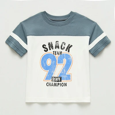 Okie Dokie Toddler & Little Boys Round Neck Short Sleeve Relaxed Fit Graphic T-Shirt