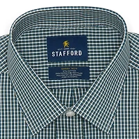 Stafford Smart Tech Mens Classic Fit Stretch Fabric Wrinkle Free Long Sleeve Dress Shirt