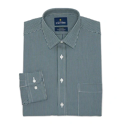 Stafford Smart Tech Mens Classic Fit Stretch Fabric Wrinkle Free Long Sleeve Dress Shirt