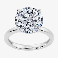 F / Vs2) Womens Ct. Lab Grown White Diamond 14K Gold Round Solitaire Engagement Ring