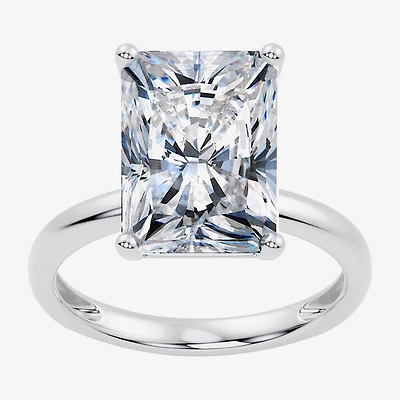 F / Vs2) Womens Ct. Lab Grown White Diamond 14K Gold Rectangular Engagement Ring