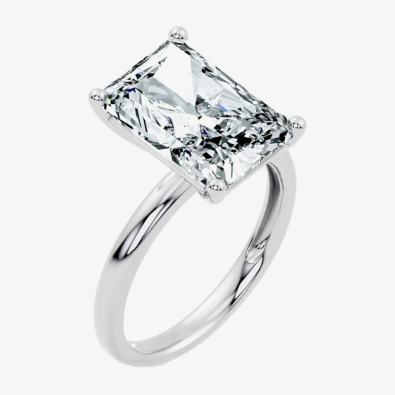 F / Vs2) Womens Ct. Lab Grown White Diamond 14K Gold Rectangular Engagement Ring