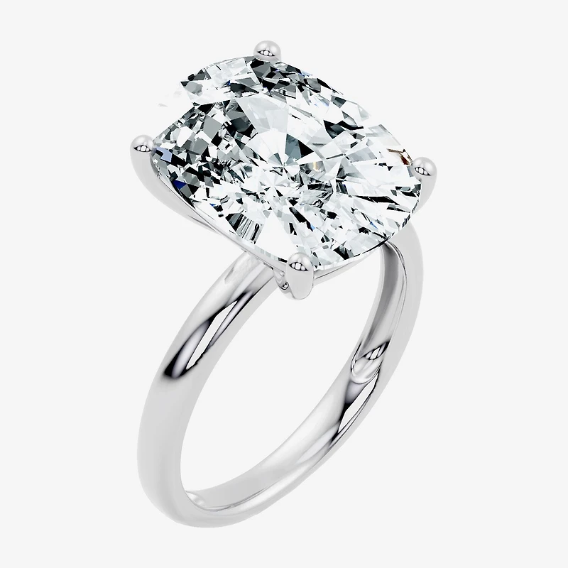 F / Vs2) Womens Ct. Lab Grown White Diamond 14K Gold Cushion Engagement Ring