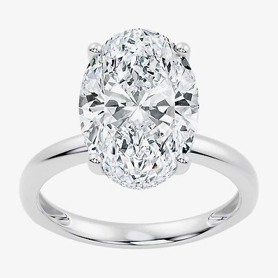 Signature By Modern Bride (F / Vs2) Womens 5 1/10 Ct. T.W. Lab Grown White Diamond 14K Gold Oval Engagement Ring