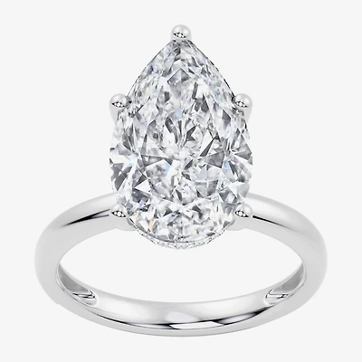 Signature By Modern Bride (F / Vs2) Womens 1/10 Ct. T.W. Lab Grown White Diamond 14K Gold Pear Engagement Ring