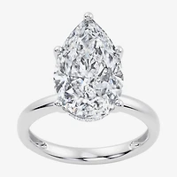 Signature By Modern Bride (F / Vs2) Womens 1/10 Ct. T.W. Lab Grown White Diamond 14K Gold Pear Engagement Ring